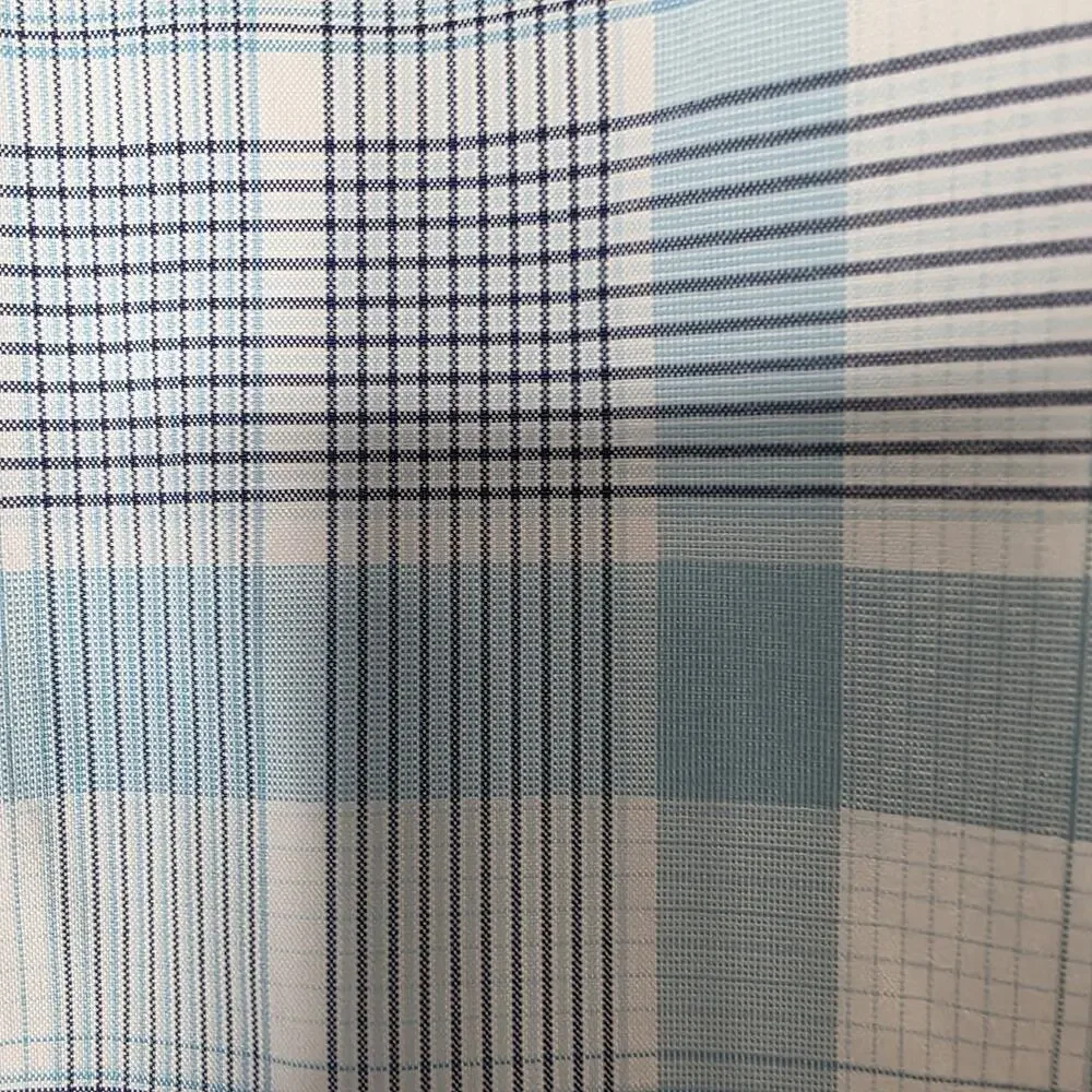 PGA Tour Golf Shorts Mens 38 Blue Plaid Flat Front Slash Pocket Casual Active